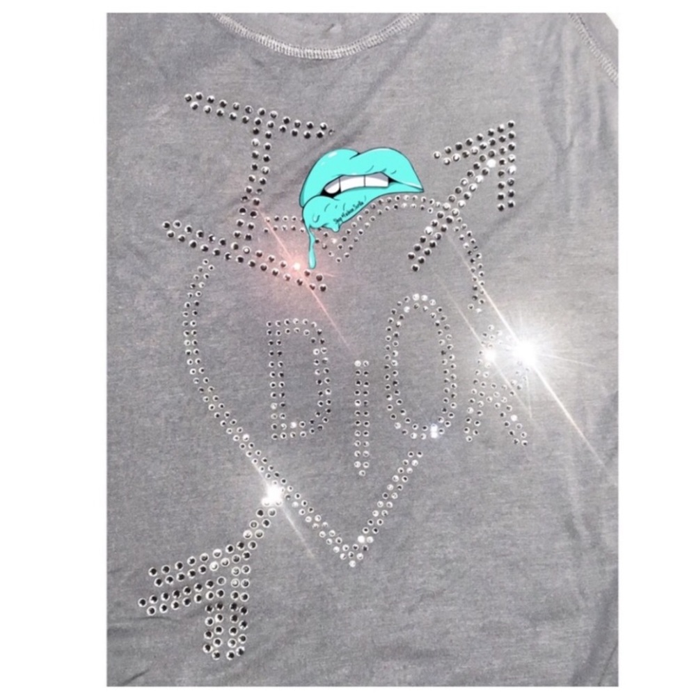 Christian Dior 2000s I heart Dior Cupid Arrow Diamanté Crystal Heart Tank Top - Picture 2 of 16